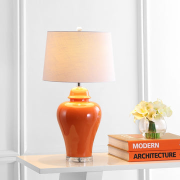 Winnie 27" Ceramic Urn LED Table Lamp - JONATHAN Y